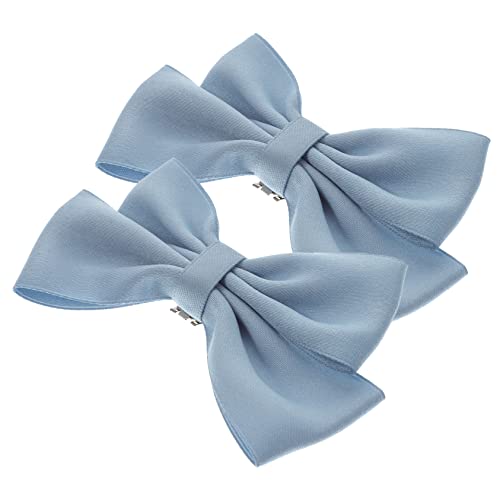 LIOOBO 2 Stück Blaue Schleifen Schuhclips Abnehmbare Schuhschnallen Schuhverzierung für Damen Pumps High Heels Flats Zubehör für Hochzeit und Alltag von LIOOBO