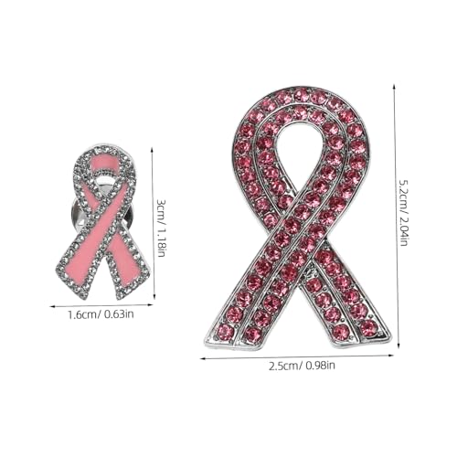 LIOOBO 2 Stück Brustkrebs bewusstseinsbrosche Elegante Schleifen anstecknadeln aus Hochwertiger Legierung Vielseitig Tragbar für Frauen Fördert Gesundheitsaufklärung und von LIOOBO