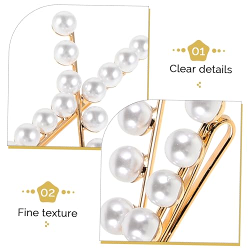 LIOOBO 2 Stück Elegante Perlen haarspangen Metall Haarclips für Damen und Mädchen Flexible Haarnadeln mit Imitationsperlen Modische Braut haarschmuck für Hochzeit Party und Alltag von LIOOBO