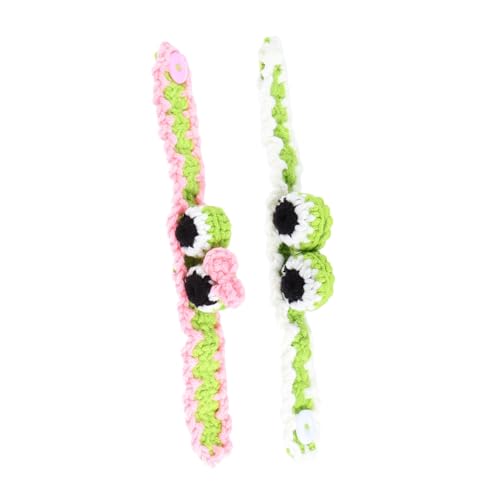 LIOOBO 2 Stück Handgefertigte Armbänder aus Weicher Wolle mit Niedlichen Froschmotiven Langlebig Hautfreundlich und Sicher als Geschenk für Mädchen und Jungen von LIOOBO