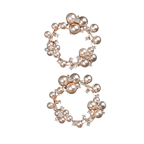 LIOOBO 2 Stück Perlen Schuhclips Strass Kristall Schuhclip Für Hochzeit Und Party - Elegante Schuhschnallen in Gold - Perfekter Schuhschmuck Für Frauen Und Mädchen von LIOOBO
