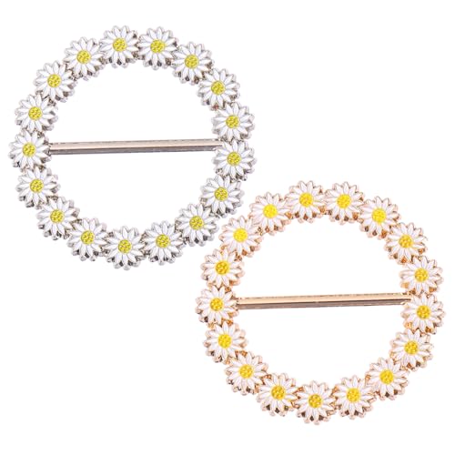 LIOOBO 2 Stücke Kreative Schal Dekor Schnallen Aus Metall Gold Silber Robust Und Langlebig Für Hochzeiten Und Partys Schal Clip Für Damen von LIOOBO
