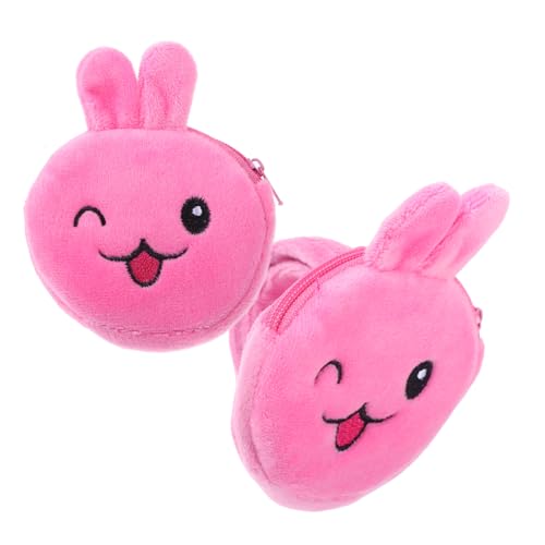 LIOOBO 2 Stück Slap Wristbands mit Reißverschluss Münztasche Niedliches Hasenmotiv Weiches Stoffarmband Vielseitiger Party Gastgeschenk für Mädchen Schulfeiern und Sommerevents von LIOOBO