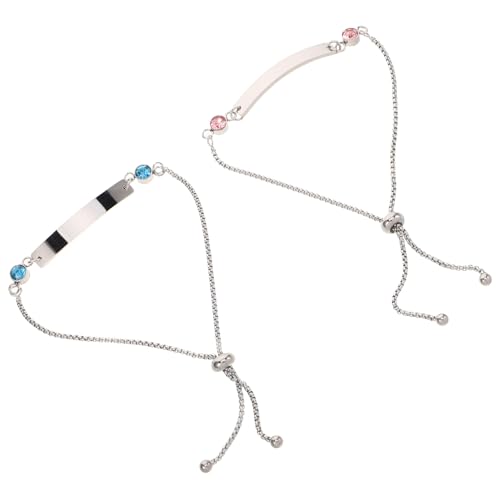 LIOOBO 2 Stück Verstellbare Bangles mit Rhinestone Anhänger Persönliche für Frauen und Männer für Besondere Anlässe LIOOBO 2 Stück Verstellbare Bangles mit Rhinestone Anhänger Persönliche für Frauen und Männer für Besondere Anlässe von LIOOBO