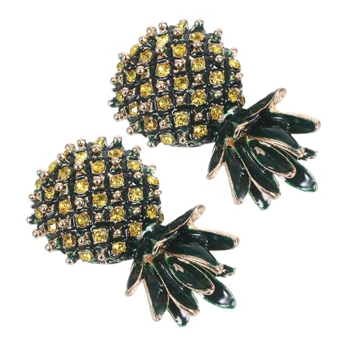 LIOOBO 2 Stück Vintage Anstecknadeln Ananas Broschen aus Langlebiger Legierung Elegant Gestaltete Reverspins für Damen Kleidung Taschen Hüte als Stilvolles Outfit Accessoire von LIOOBO