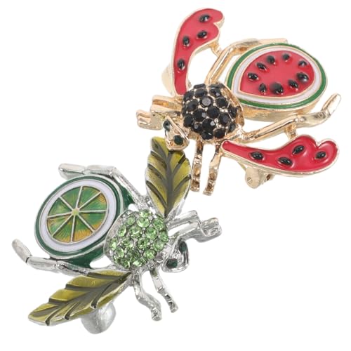 LIOOBO 2 Stücke Extravaganter Emaille Anstecker mit Wassermelon und Zitronen Design für Outdoor Events und Tägliche Accessoires von LIOOBO