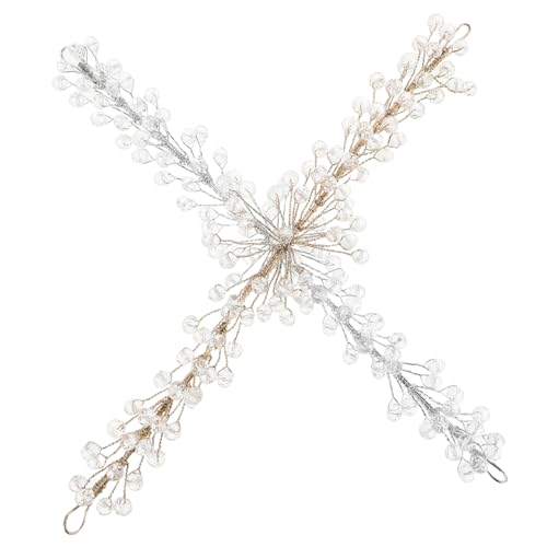 LIOOBO 2 Stücke Kristall Braut Kopfschmuck Hochzeit Haar Reben Stirnbänder Braut Haar Zubehör Strass Haarteil Für Frauen Und Mädchen von LIOOBO