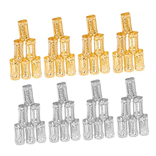 LIOOBO 200stücke Dreadlocks Ringe Kreative Haarschmuck Accessoires Aus Langlebige Haarrosetten Für Zöpfe Für Festivals Und Partys Goldene Und Silberne Haarringe von LIOOBO