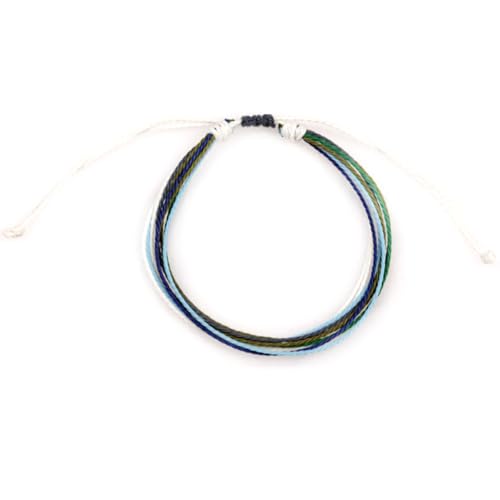 LIOOBO 24 Stück Bohemian Style Wasserfeste Wachsarmbänder für Damen Farben Verstellbar Handgefertigt als für von LIOOBO