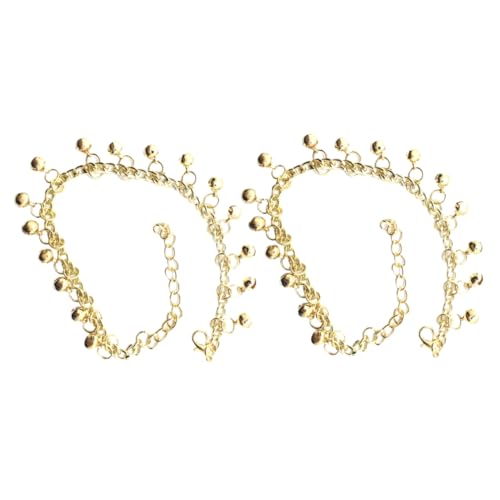 LIOOBO 2Stücke Glocken Fußkettchen für Damen Verstellbar für Sommer Strand Melodie Langlebig und Eleganter Schmuck für Besondere Anlässe von LIOOBO
