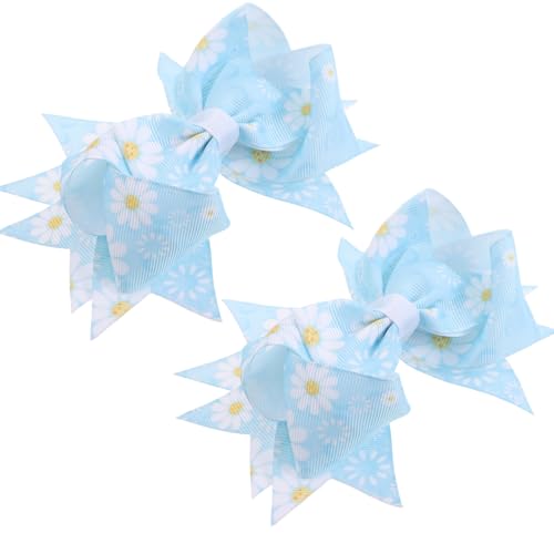 LIOOBO 2stücke Haarspange Mit Schleife Für Mädchen Blumen-design Haarschmuck Aus Stoff Und Metall Kopfbedeckung Für Partys Und Alltag Haarstyling-accessoire von LIOOBO