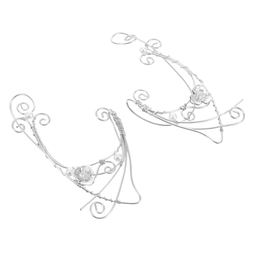 LIOOBO 2er Set Elfen Ohr Manschetten - Filigrane Schmuckstücke Mit Perle Und Quaste Für Fee Cosplay - Nicht Piercing Ohrringe Für Einen Zauberhaften Look in Jedem Kostüm LIOOBO 2er Set Elfen Ohr Manschetten - Filigrane Schmuckstücke Mit Perle Und Quaste Für Fee Cosplay - Nicht Piercing Ohrringe Für Einen Zauberhaften Look in Jedem Kostüm von LIOOBO