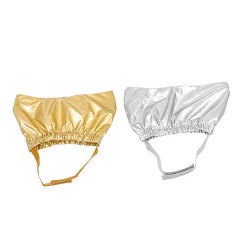 LIOOBO 2stücke Pack Badehüte Für Haustiere Aus Polyester Und Tragbar Mit Verstellbarem Gummiband Für Welpen Und Kätzchen Schützt Vor Wasser Im Ohr von LIOOBO