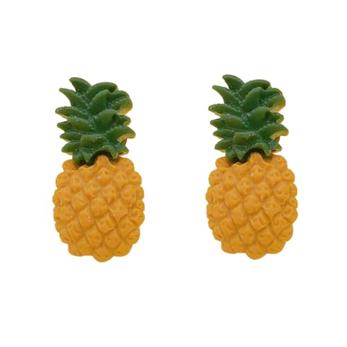 LIOOBO 3 Paare Bunte Ananas Ohrstecker Fruchtige Ohrhänger Damen Ohrringe Modisch Leicht für Alltag Party von LIOOBO