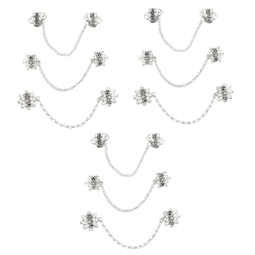 LIOOBO 3 Sätze Retro Anzug Brosche Vintage Ketten Clips Für Hemdkragen Dekoration Für Anzüge Schals Und Vielseitige Accessoires Für Damen Und Herren 3 Stück * 3 von LIOOBO