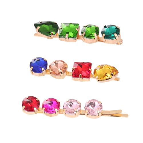 LIOOBO 3 Stück Alloy Haarspangen mit Bunten Strasssteinen Haarklammern für Frauen und Mädchen Langlebig und für von LIOOBO