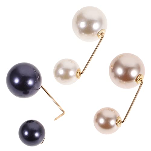 LIOOBO 3 Stück Teiliges Broschen mit Perlen Sichere Anstecknadeln für Cardigans und Taillen Eleganter Schmuck für Kleider und Jacken Langlebig Modisch Vielseitig für Alltag und von LIOOBO