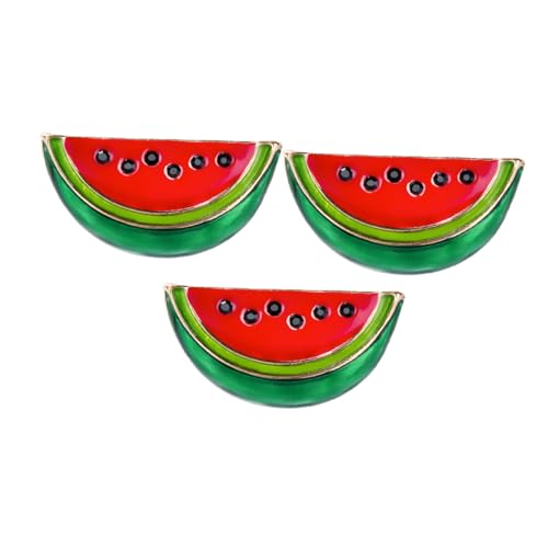 LIOOBO 3 Stück Teiliges Wassermelonen Broschen Cartoon Anstecknadeln aus Kleine Kreative Hemdkragen Clips für Damen Reversnadeln für Pullover Kleider und Schals von LIOOBO