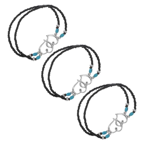 LIOOBO 3 Stück Verstellbare Fußkette mit Doppeltem Herz und Perlen Design Langlebiger Plastik Schmuck für Strand und Alltagsmode LIOOBO 3 Stück Verstellbare Fußkette mit Doppeltem Herz und Perlen Design Langlebiger Plastik Schmuck für Strand und Alltagsmode von LIOOBO