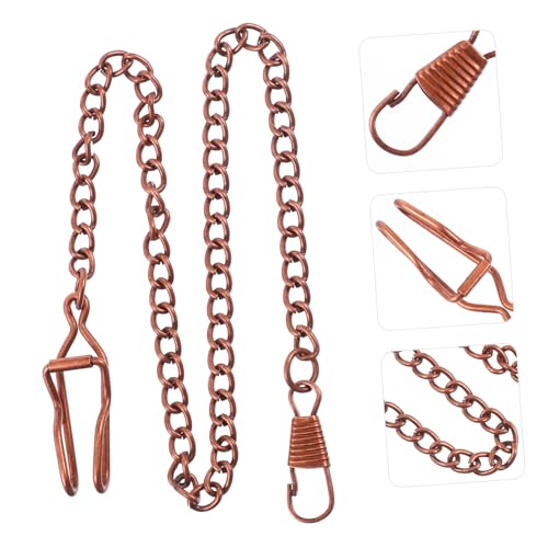 LIOOBO 3 Stück Vintage Taschenuhr Kette Rote Kupferfarbe Robuste Legierung Praktische Uhrkette für Herren und Damen Vielseitige Wallet Gürtelkette für Anzug und Hemd von LIOOBO