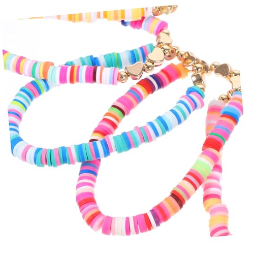 LIOOBO 36 Stück Teiliges Bohemian Armband Damen und Mädchen Bunte Polymer Perlen Armbänder Modische Handgelenk Schmuck Langlebige Farbechte Freundschaftsarmbänder Vielseitig Kombinierbar von LIOOBO