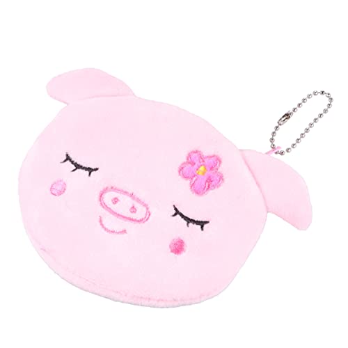 LIOOBO 3 Stück Plüsch Geldbörse Rosa Schwein Kleiner Reißverschluss Münzbeutel Für Mädchen Tragbare Schlüsselaufbewahrung Für Alltag Und Reisen von LIOOBO