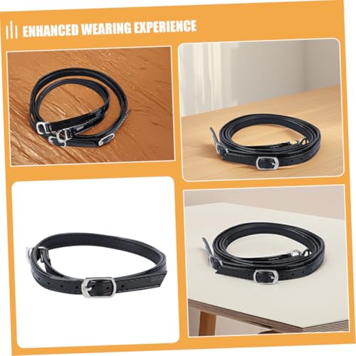 LIOOBO 4 Paar PU Schuhriemen für High Heels Damen Verstellbare Abnehmbare Anti lose Schuhbänder Sichere Befestigung für Lockere Schuhe Stilvolle Schnürsenkel Ersatz für Absatzschuhe von LIOOBO