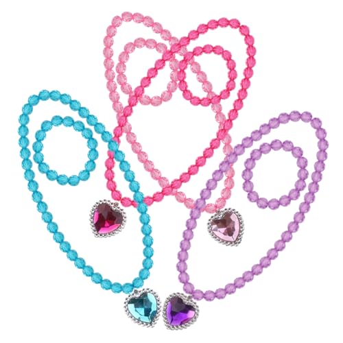 LIOOBO 4sätze Prinzessinnen-halskette Armband Für Kleinkinder Mädchen Schmuck Für Kleine Mädchen Armband Und Halskette Für Kleine von LIOOBO