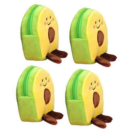 LIOOBO 4 Stück Avocado Münzgeldbörse Kreatives Niedliches Design für Damen für Münzen Karten Schlüssel Langlebig und Geschenkidee für Freunde von LIOOBO