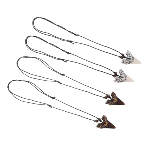 LIOOBO 4 Stück Haifischzahn für Surfer Unisex Strand Schmuck mit Einzigartigem Design für Surfbegeisterte und Abenteuerlustige Styles Robust und Langlebig LIOOBO 4 Stück Haifischzahn für Surfer Unisex Strand Schmuck mit Einzigartigem Design für Surfbegeisterte und Abenteuerlustige Styles Robust und Langlebig von LIOOBO