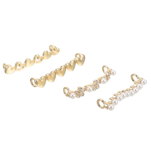 LIOOBO 4 Stück Metall Schuhanhänger Charms Sneaker Schnürsenkel Dekorationen Langlebig Modisch Einfache für Damen Herren Schuhe Zubehör von LIOOBO