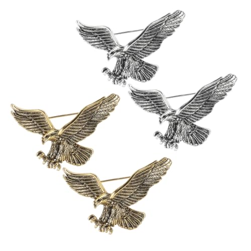 LIOOBO 4stücke Verschlüsse Für Kleidung Anstecknadel Brosche Für Herrenanzüge Kleidungsornament Vintage Brosche Anstecknadel Für Männer von LIOOBO
