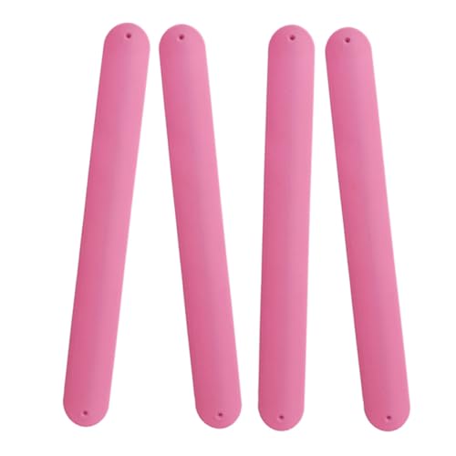 LIOOBO 4 Stück Silikon Slap Armbänder in Pastellrosa Leuchtende DIY Party Armbänder für Langlebig und Flexibel als Bunte Festzubehör und Kreatives von LIOOBO