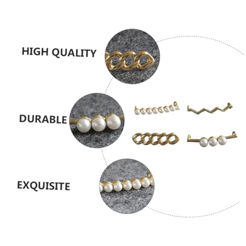 LIOOBO 4 Stück Teiliges Perlen schuhclip Legierung Kreative Abnehmbare Schuhschmuck dekoration für Damen Leichte Langlebige Schuhclips für Alltag Hochzeit und Party von LIOOBO