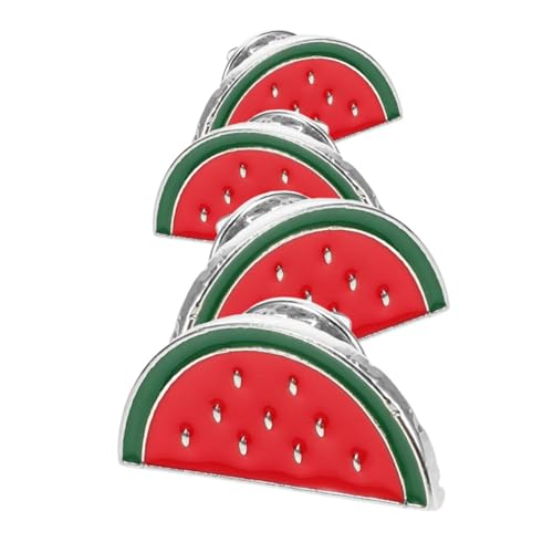LIOOBO 4Stücke Wassermelonen Emaille Pins für Damen Herren Lustige Broschen für Kleidung Taschen Langlebige Anstecknadeln mit Frischem Obstdesign für Sommerliche von LIOOBO
