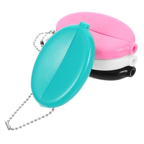 LIOOBO 4stücke Niedlicher Ovaler Münzbeutel Mit Kette Kleine Quetsch-münzaufbewahrung Für Für Und Täglichen Gebrauch von LIOOBO