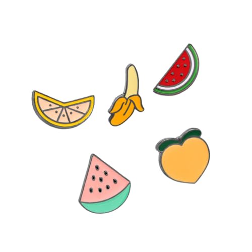 LIOOBO 5 Stück Obst Serie Brosche Lustige Cartoon Anstecknadel Langlebig als Kostüm Requisit für Frauen Dekoration für Kleidung von LIOOBO