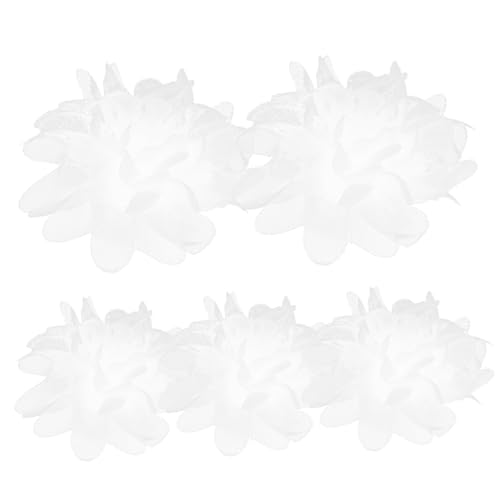 LIOOBO 5 Stück Verstellbare Blumenringe Strass Dekorativer Damenschmuck für Tanz Bühne und Alltag Weiße Blüten Komfortabel und Langlebig von LIOOBO