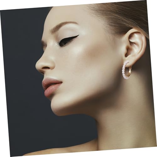 LIOOBO 6 Paare Damen Ohrringe Quadratisch Geometrisch mit Perlen Leichte Hängende Creolen Stilvolle Schmucksets für Frauen Tragbar für Alltag und Besondere Anlässe von LIOOBO