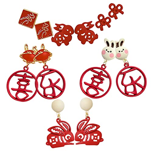 LIOOBO Ohrringe 6 Paar Charm Ohrstecker für Selbstgemacht Schmuckdekore Anhänger für Mädchen Kreative Auffällige Ohrstecker Metall von LIOOBO