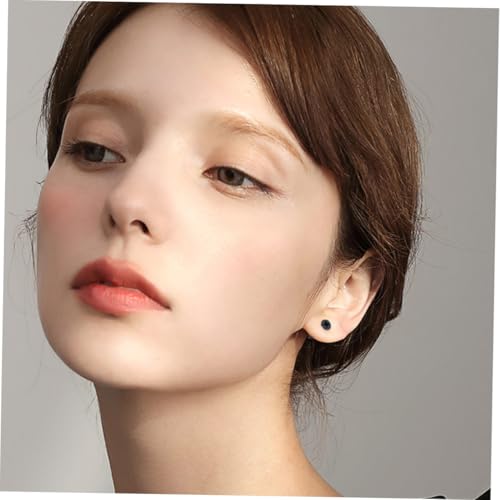 LIOOBO 6 Paare Ohrstecker Unisex Stab Punk Body Jewelry Schwarz Langlebiges Piercing Schmuck für Damen Herren von LIOOBO
