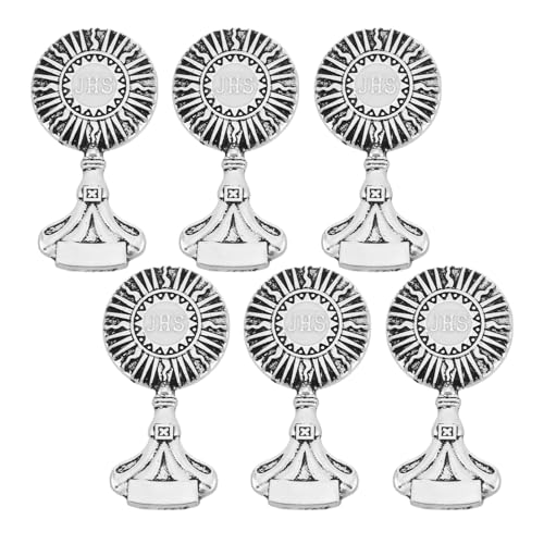 LIOOBO 6 Stück Anstecknadeln Zur Erstkommunion Metall Kruzifix Brustnadeln Katholische Krawattennadel Kleidung Hut Brosche Abzeichen Für Religiöse Gebetsaktivitäten Silber von LIOOBO