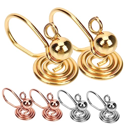 LIOOBO 6 Stück Clip Ohrclips für Frauen Modischer Fake Ohrschmuck Piercing Leichte Spiral Ohrringe Gold Silber und Roségold mit Perlen Eleganter Schmuck für Alltag und Besondere Anlässe von LIOOBO