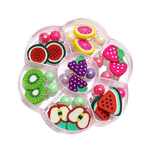 LIOOBO 7 Paare Farbenfrohe Frucht Ohrclips Soft Niedliche nicht Durchbohrte Ohrringe für Mädchen Modisches Schmuckset für Tag und Besondere Anlässe LIOOBO 7 Paare Farbenfrohe Frucht Ohrclips Soft Niedliche nicht Durchbohrte Ohrringe für Mädchen Modisches Schmuckset für Tag und Besondere Anlässe von LIOOBO