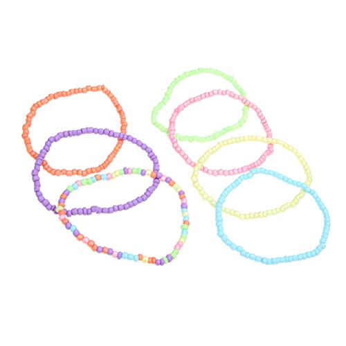 LIOOBO 7 Stück Bunte Kinderarmbänder Teiliges Gestapelte Perlenarmbänder für Mädchen Schmuckstück für Partys Strand und Freizeit Langlebig und Geeignet für Jahre von LIOOBO