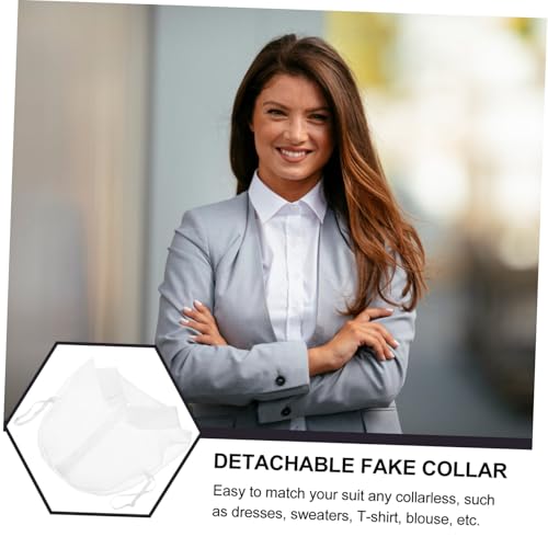 LIOOBO Abnehmbarer Damen Fake Collar Weißer Blusenkragen Klassisch Stilvoll Leicht Hautfreundlich Für Büro Party Alltag Teen Frauen von LIOOBO