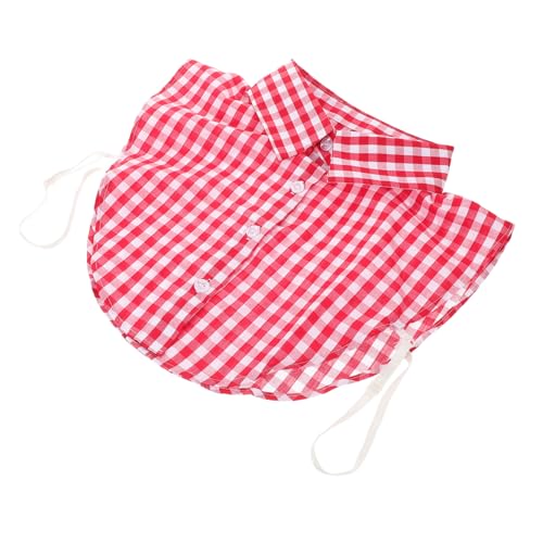 LIOOBO Abnehmbarer Falscher Kragen Karierter Falscher Kragen Aus Baumwolle Halbhemd Bluse Zubehör Für Frauen Und Mädchen Büro Freizeit Party Und Passende Outfits von LIOOBO