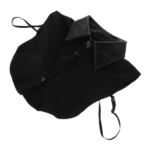 LIOOBO Abnehmbarer Rundkragen für Blusen und Pullover Hochwertiges PU Material für Winteroutfits Schwarz Vielseitig und von LIOOBO