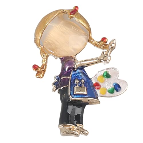 LIOOBO Alloy Brosche Kleine Mädchen Anstecknadel Pin Kleidung Schmuck Modern Anstecknadel für Damen Mantel Pullover Tasche von LIOOBO