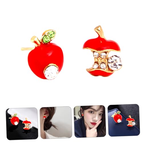 LIOOBO Ohrringe Apfel Form Damen Clip Ohrschmuck Modische Ohrringe Für Frauen Obst Kreative Ohrhänger Ohr Anhänger von LIOOBO